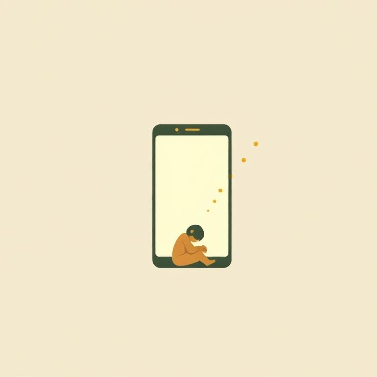 Calm illustration for Mobile / Internet Addiction